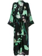 Bernadette Peignoir Floral Kimono Dress - Black