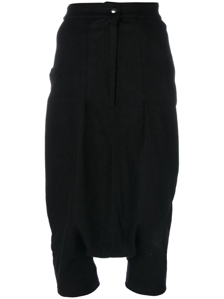 Andrea Ya'aqov Drop-crotch Cropped Trousers - Black