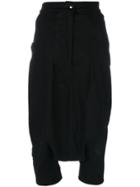 Andrea Ya'aqov Drop-crotch Cropped Trousers - Black