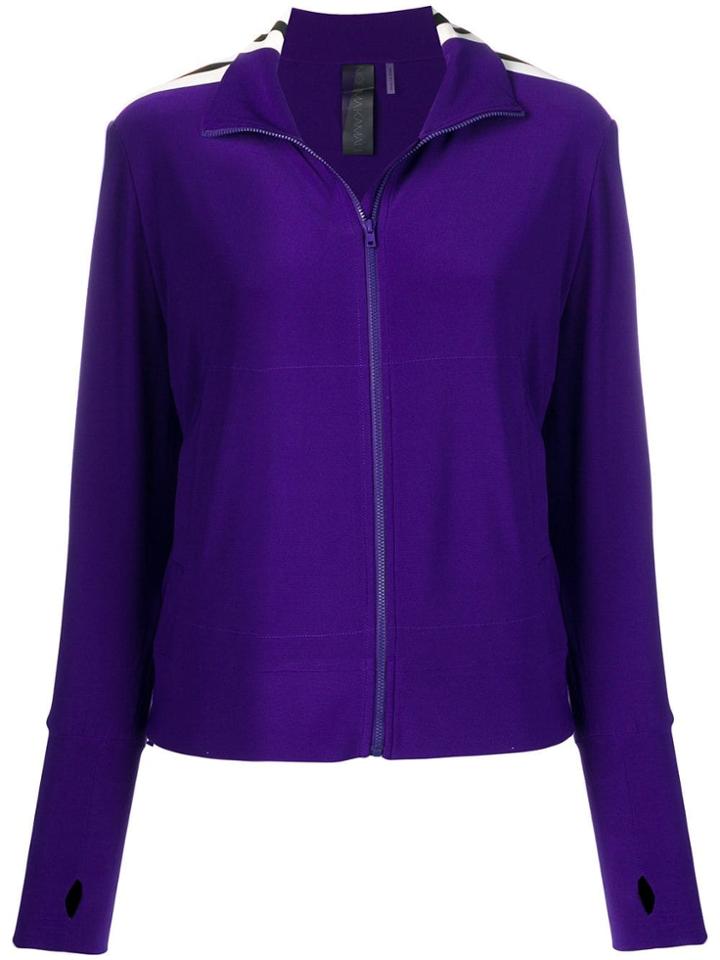 Norma Kamali Side Stripe Turtle Jacket - Purple