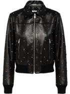 Miu Miu Leather Jacket - Black
