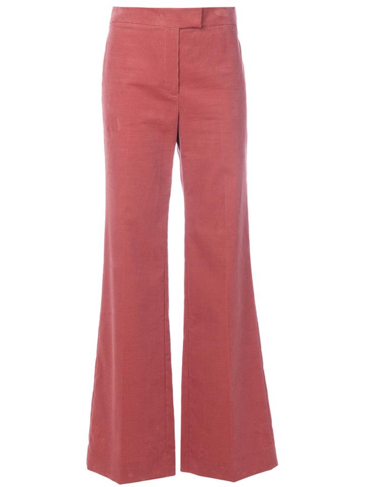 Alexa Chung Cord High-waisted Pants - Pink & Purple