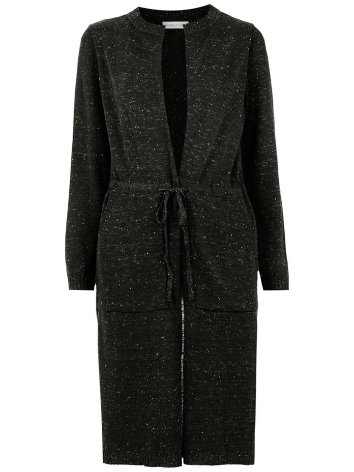 Mara Mac Knit Coat - Black