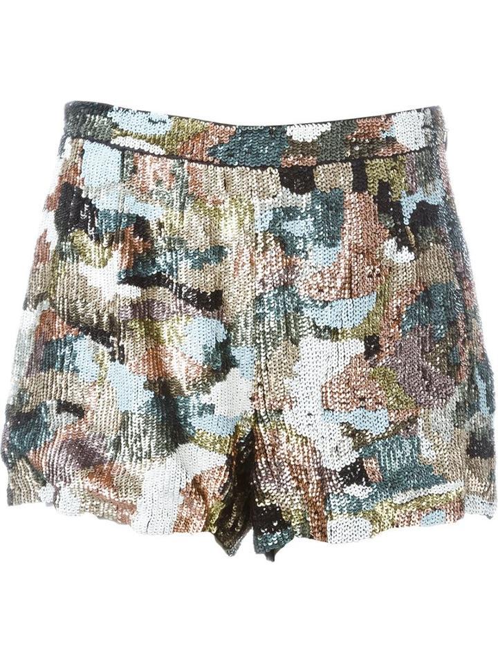 Amen Sequin Shorts, Women's, Size: 40, Viscose/silk