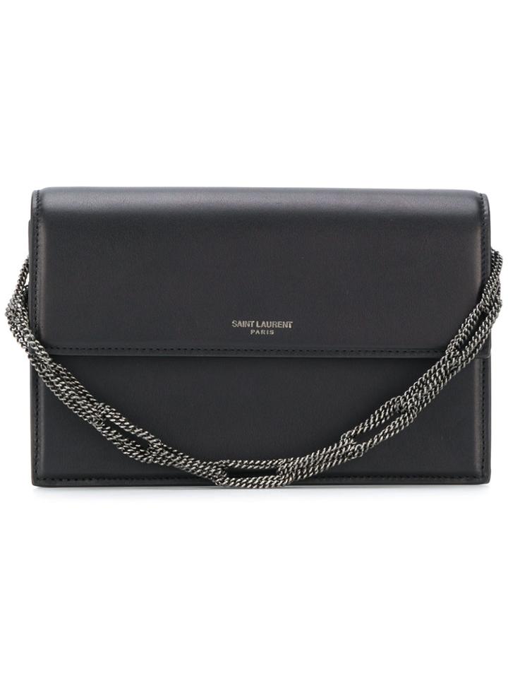 Saint Laurent Chain Strap Clutch Bag - Black