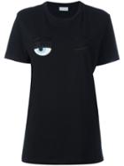 Chiara Ferragni Winking Eye T-shirt, Women's, Size: Large, Black, Cotton