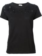 Moncler Beaded T-shirt, Women's, Size: Medium, Black, Cotton
