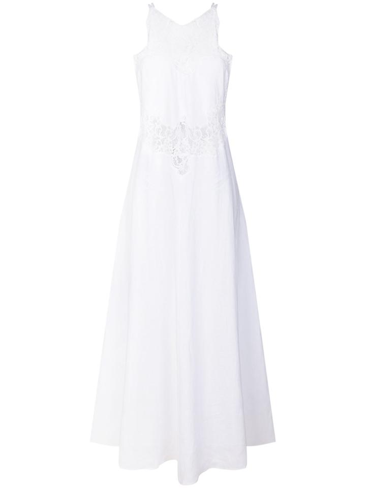 Ermanno Scervino Long Lace Detail Dress - White