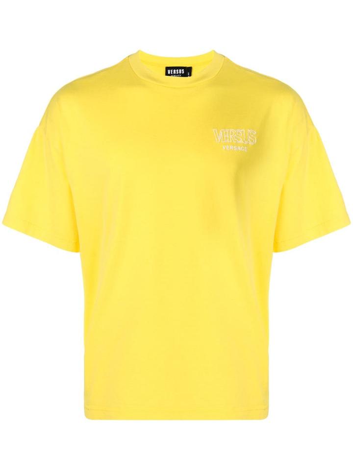 Versus Contrast Logo T-shirt - Yellow