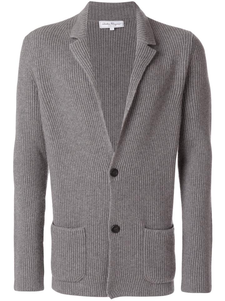 Salvatore Ferragamo Two Button Cardigan - Grey