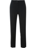 Blumarine Cropped Trousers, Women's, Size: 42, Black, Viscose/acetate/spandex/elastane/silk
