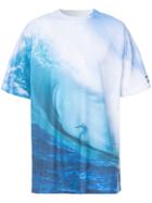Cynthia Rowley Big Wave Print T-shirt - Blue