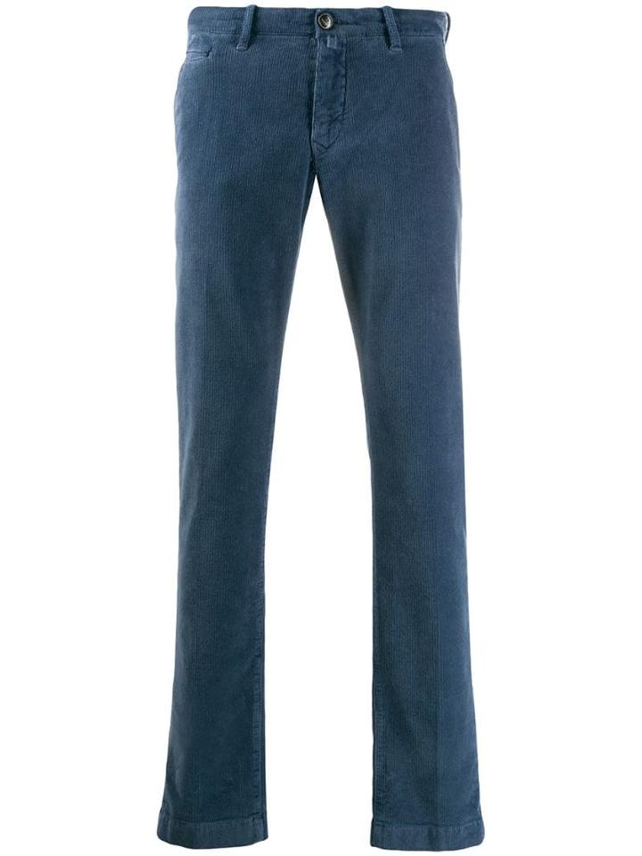 Jacob Cohen Regular-fit Corduroy Trousers - Blue