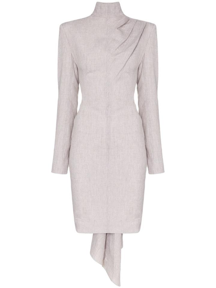 Situationist Drape Panel Mini Dress - Neutrals