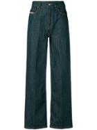 Diesel Cropped High Waisted Jeans - Blue