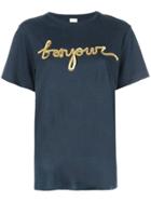 Cinq A Sept Sequin 'bonjour' T-shirt - Navy/multi