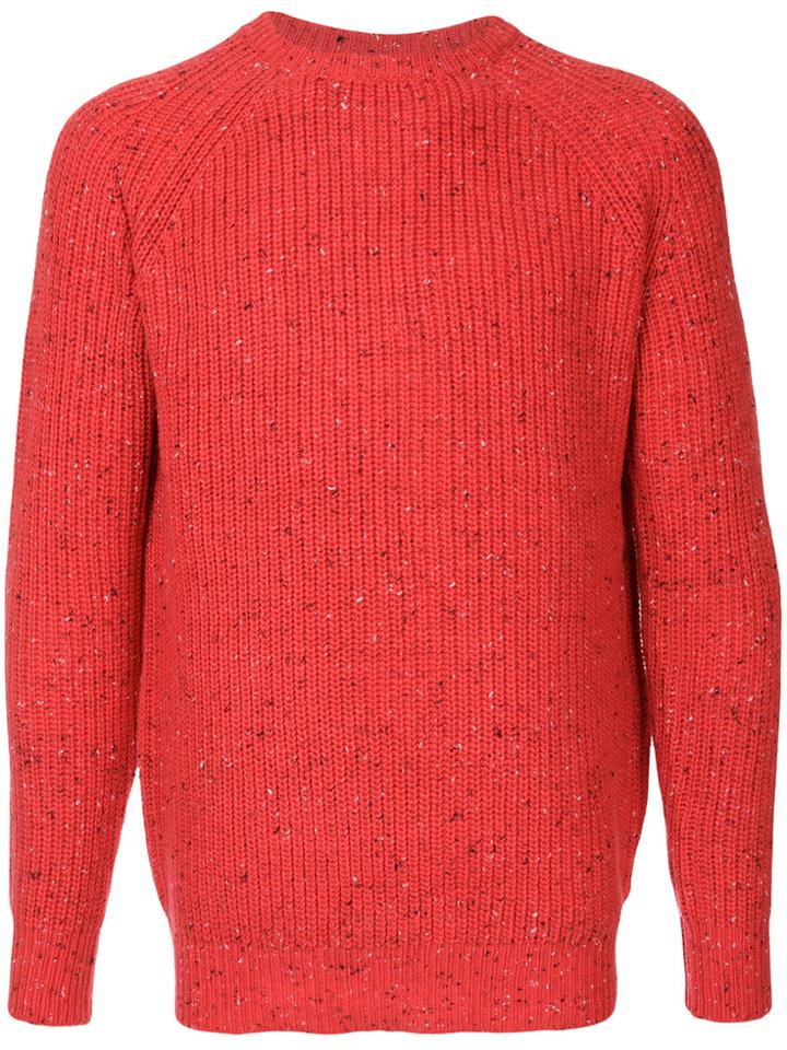 Guild Prime Flecked Ribbed Sweater - Red