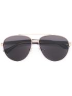 Gucci Eyewear Engraved Accent Aviator Sunglasses, Adult Unisex, Size: 61, Grey, Acetate/metal