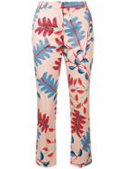 Marc Cain Slim Floral Trousers - Nude & Neutrals