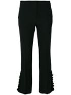 Nº21 Ruffle Detail Cropped Trousers - Black