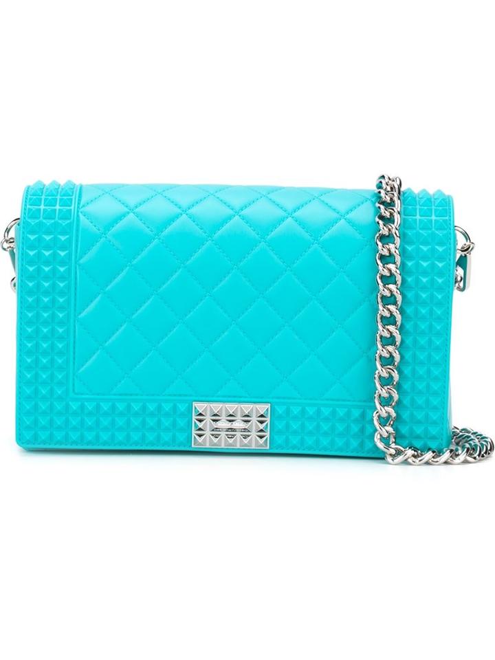 Designinverso Cortina Crossbody Bag, Women's, Blue, Metal/pvc