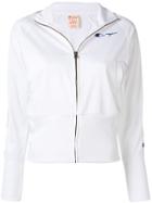 Champion Logo Lined Zipped Jacket - White