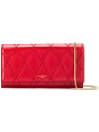 Givenchy Quilted Chain Wallet - Red