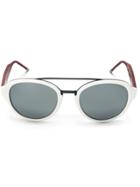Thom Browne Eyewear Round Frame Sunglasses - White