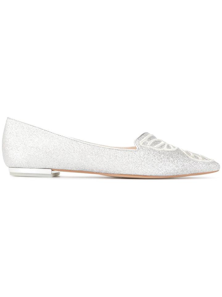 Sophia Webster Glitter Finish Ballerinas - Metallic