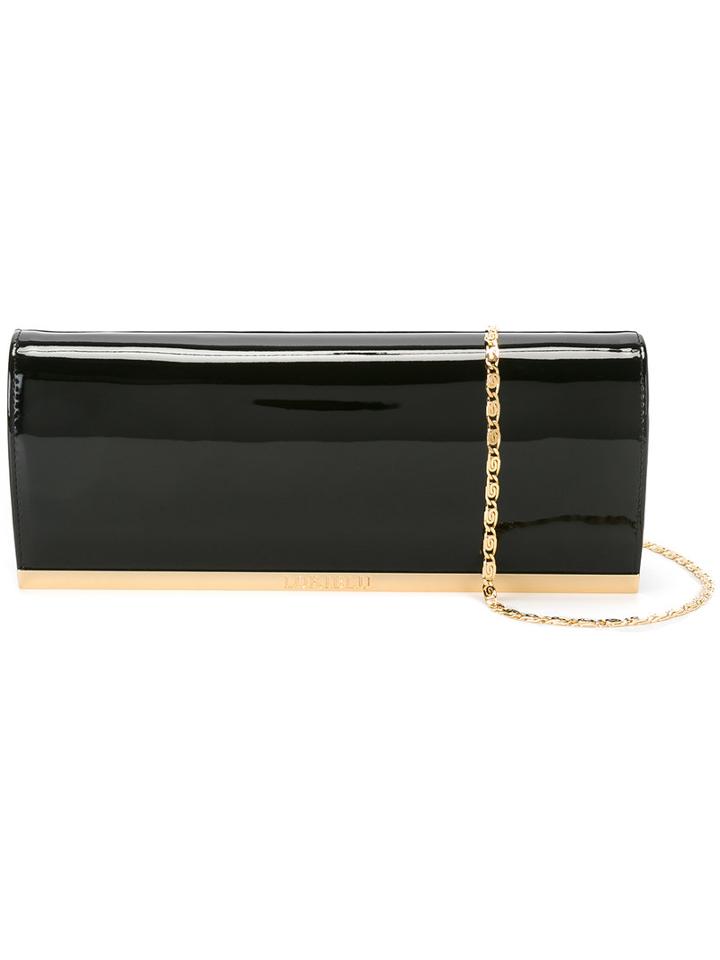 Loriblu Cilinder Clutch, Women's, Black, Patent Leather/polyester/metal