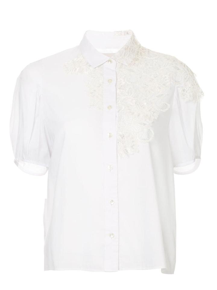 Kolor Lace Insert Blouse - White