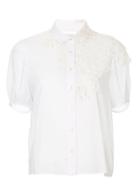 Kolor Lace Insert Blouse - White