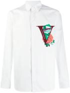 Valentino Valentino Garavani V Face Rose Print Shirt - White