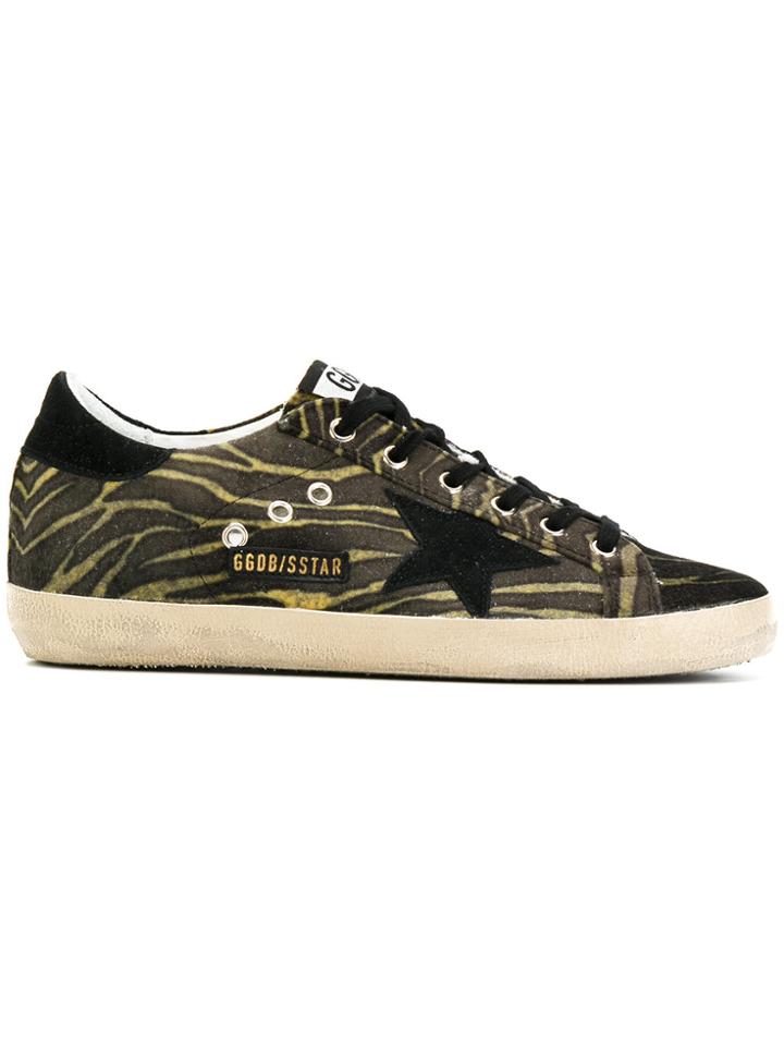 Golden Goose Deluxe Brand Superstar Zebra Sneakers - Black