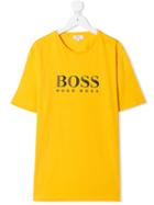 Boss Kids Teen Logo Printed T-shirt - Yellow & Orange