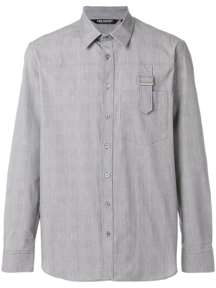 Neil Barrett Checked Shirt - Grey