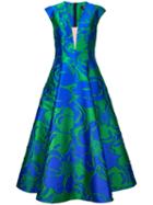 Paule Ka - Floral Jacquard Dress - Women - Polyester/polyimide - 38, Women's, Blue, Polyester/polyimide