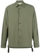Marni Drawstring Hem Shirt, Men's, Size: 52, Green, Cotton