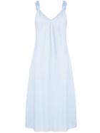 Venroy V-neck Bias Cut Dress - Blue