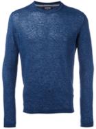 Woolrich Plain Sweater, Men's, Size: Large, Blue, Linen/flax