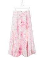 Roberto Cavalli Kids - Printed Pleated Skirt - Kids - Polyester/acetate/cupro - 6 Yrs, Pink/purple