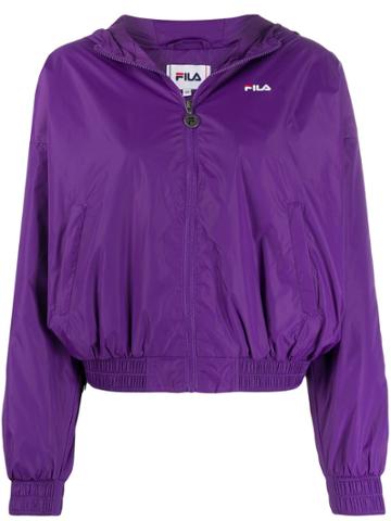 Fila Logo Tape Sport Jacket - Purple