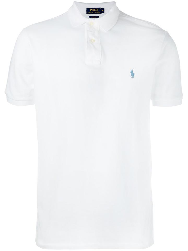 Polo Ralph Lauren Logo Embroidered Polo Shirt, Men's, Size: Medium, White, Cotton