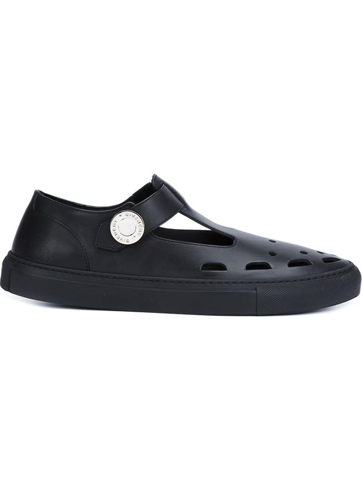 Givenchy Mary Jane Style Sneakers, Men's, Size: 40.5, Black, Leather