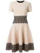Alexander Mcqueen Lace Circle Jacquard Dress, Women's, Size: Medium, Nude/neutrals, Viscose/polyester/polyamide/spandex/elastane