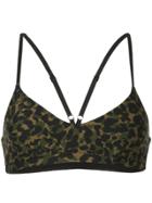 The Upside Leopard Print Sports Bra - Green