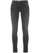 Frame Denim - Front Slit Jeans - Women - Cotton/polyester/spandex/elastane/modal - 24, Black, Cotton/polyester/spandex/elastane/modal