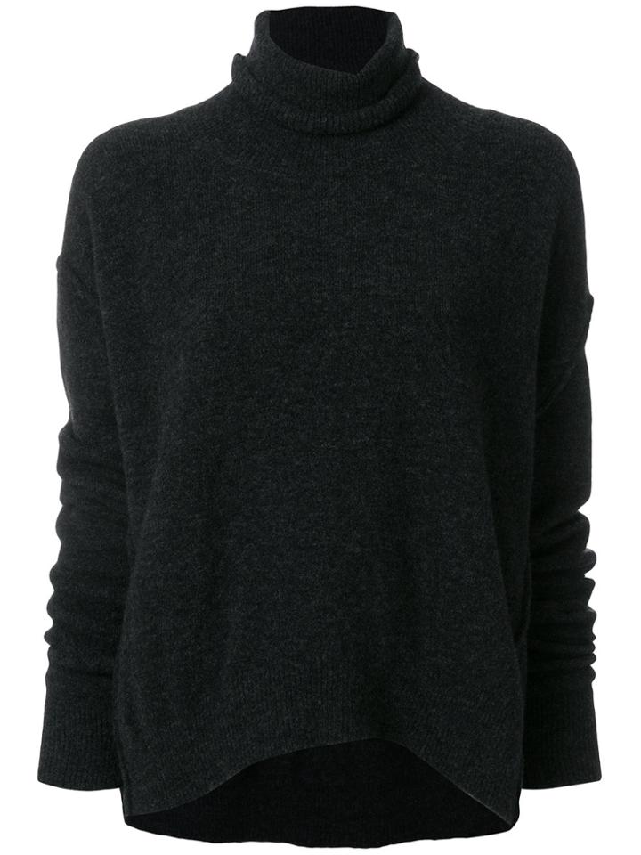 Isabel Benenato Roll Neck Jumper - Grey