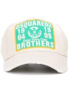 Dsquared2 Brothers Patch Baseball Cap, Men's, Grey, Cotton