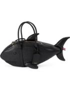 Thom Browne Fish Shoulder Bag, Men's, Black, Leather